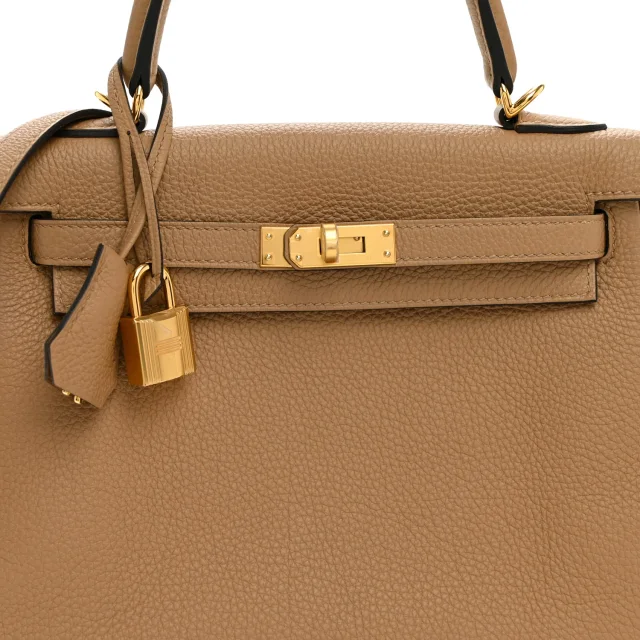 Hermès Togo Kelly Retourne 25 Chai in Togo leather from FASHIONPHILE, photo 7 of 12
