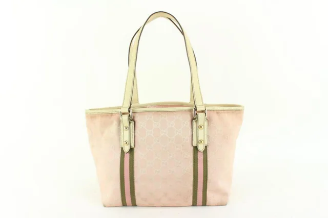 Gucci Pink GG Monogram Canvas Jolicoeur Tote Bag in Pink Coated canvas from Bagriculture