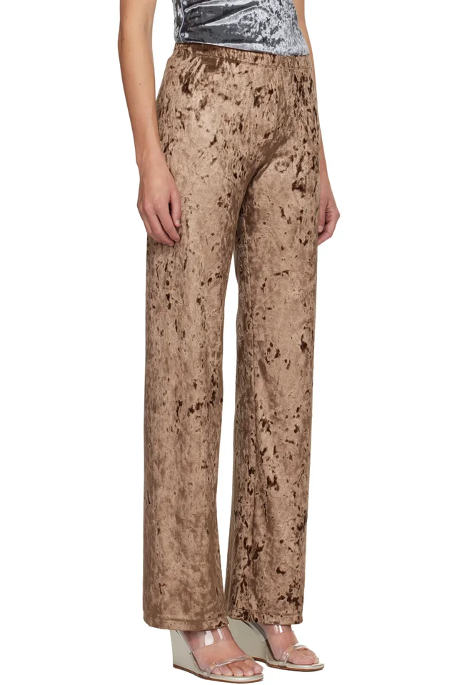 Maryam Nassir Zadeh Brown Dance Lounge Pants, photo 2 of 4 from SSENSE