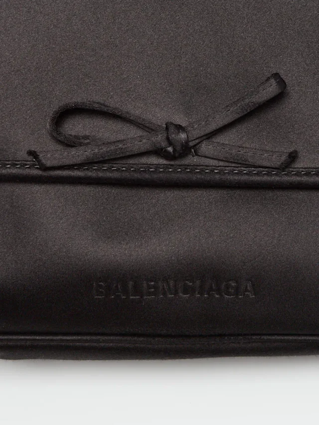 Balenciaga Black Satin Leopalda Pochette Bag in Black Satin from Yoogis, photo 5 of 10