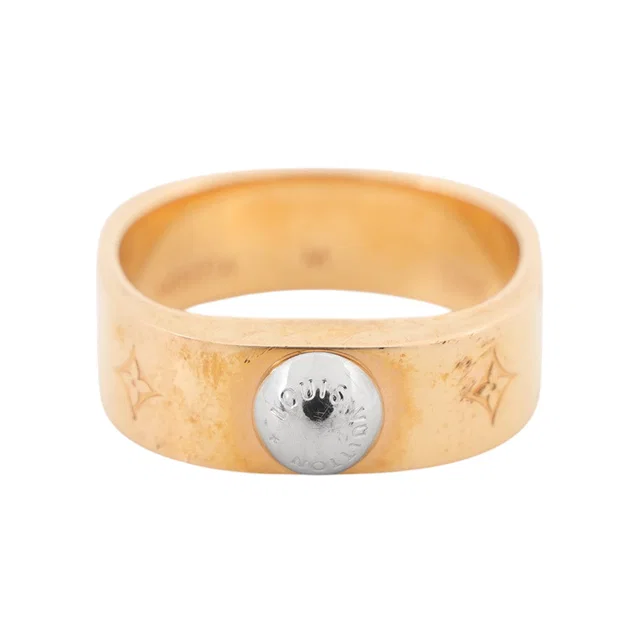 Louis Vuitton Nanogram Ring Size M GoldM00214 Metal from GALLERY RARE