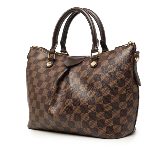 Brown Louis Vuitton Damier Ebene Siena PM Satchel in Brown Canvas from Designer Revival, photo 2 of 2