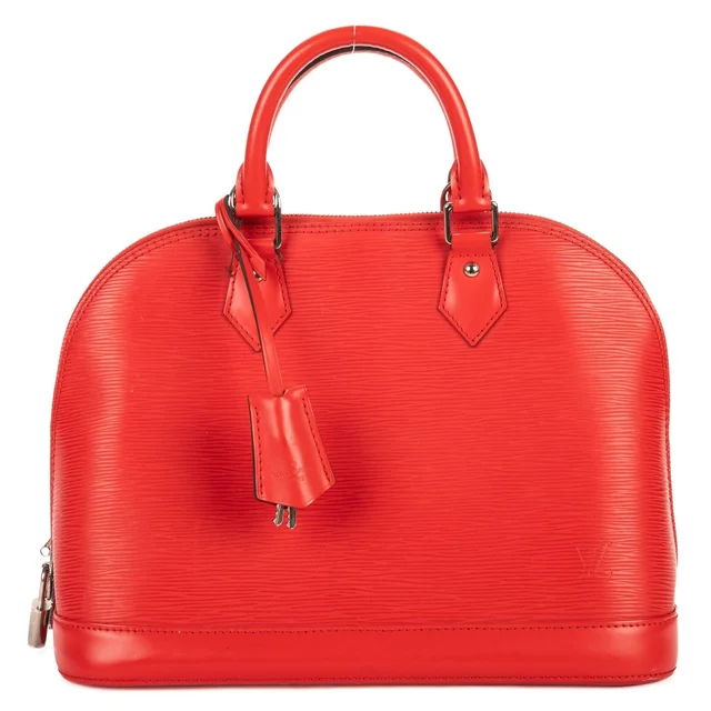 Louis Vuitton Alma Red Epi Handbag in Red from The Reluxe