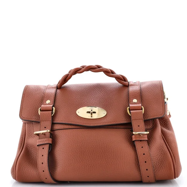 Mulberry Alexa Satchel NM Leather Medium in brown|red Leather from Rebag