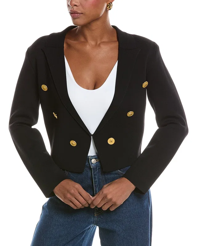 L’AGENCE Elio Crop Knit Blazer, image 1 of 1 from Rue La La