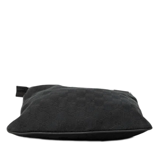 Black Gucci GG Canvas Web Crossbody in Black Canvas from Designer Revival, photo 2 of 2