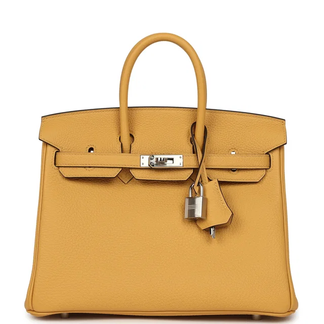 Hermès Birkin 25 Paille Togo Palladium Hardware in Togo leather from Madison Avenue Couture