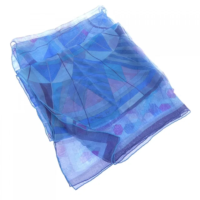 Hermès Stole Scarf Blue in Blue Silk from The Reluxe