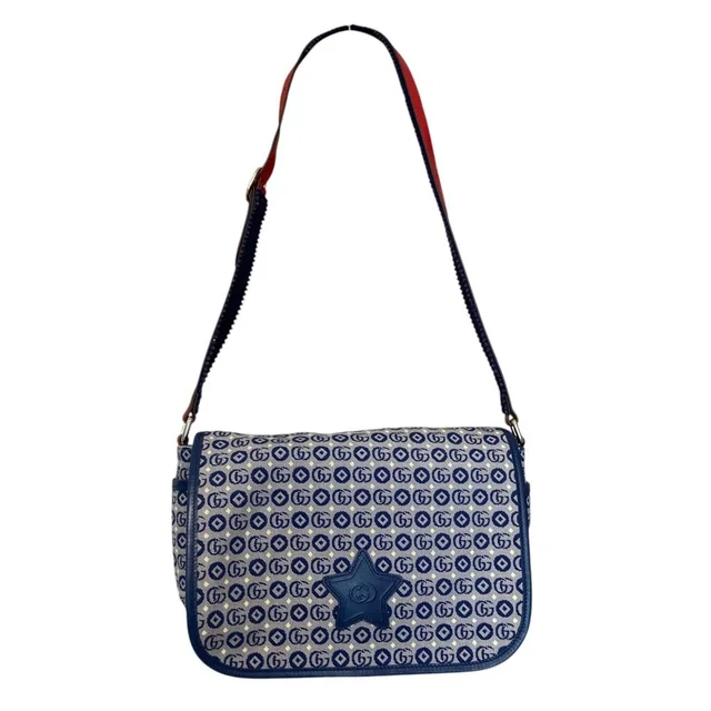 Gucci Chilled Lens Double Geometric Messenger Bag Navy Kids in Navy from The Reluxe