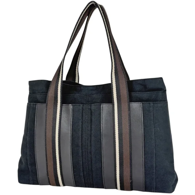 Hermès Troca Horizontal MM Tote Bag Canvas Black in Black Canvas from The Reluxe