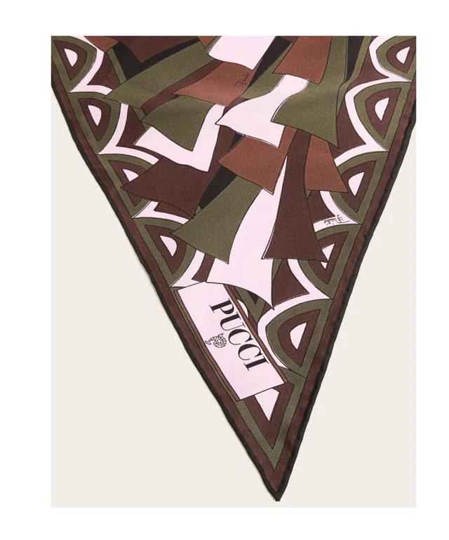 Emilio Pucci PUCCI Triangolo Printed Scarf, photo 2 of 4 from SENSER