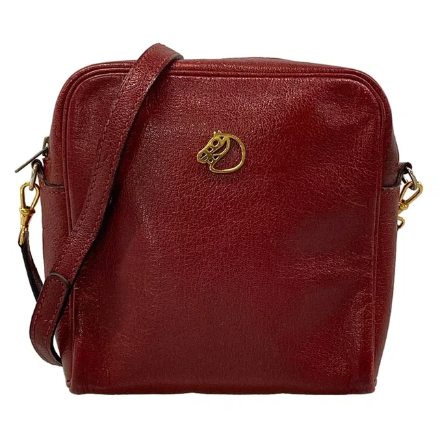 Hermès Shoulder Bag Red Gold Jockey Leather in Red Leather from The Reluxe
