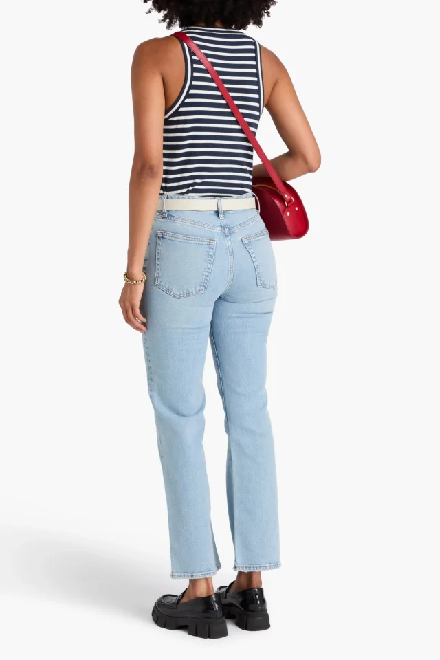Frame The Pixie Arrow High-Rise Bootcut Jeans in Light denim, photo 3 of 4 from THE OUTNET