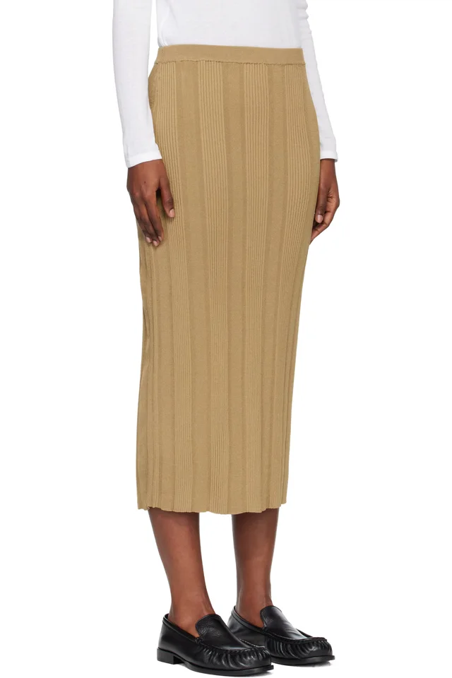 Proenza Schouler Khaki Ryanne Midi Skirt, photo 2 of 4 from SSENSE