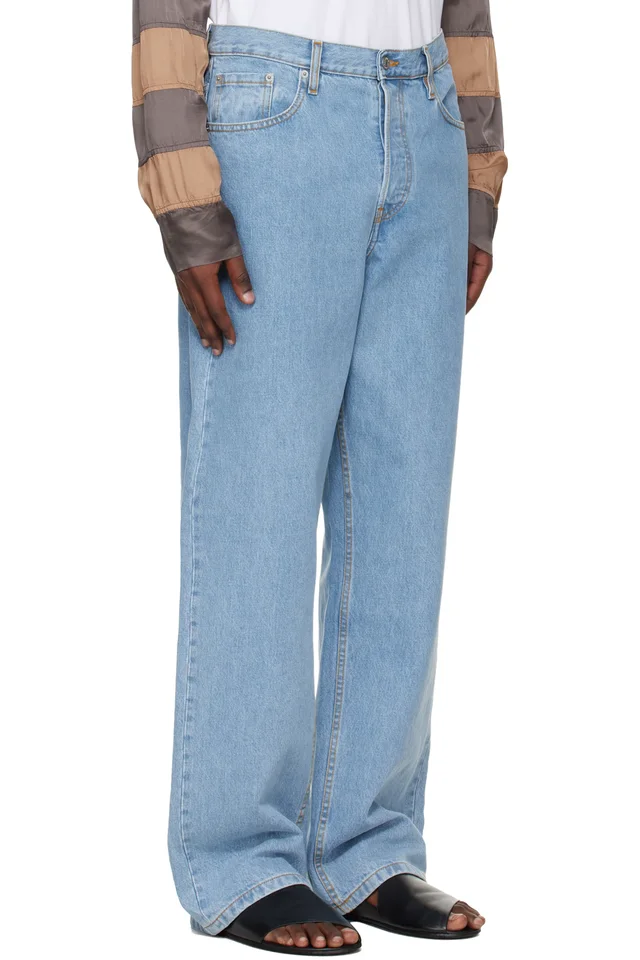 Dries Van Noten Blue Loose Fit Jeans, photo 2 of 4 from SSENSE