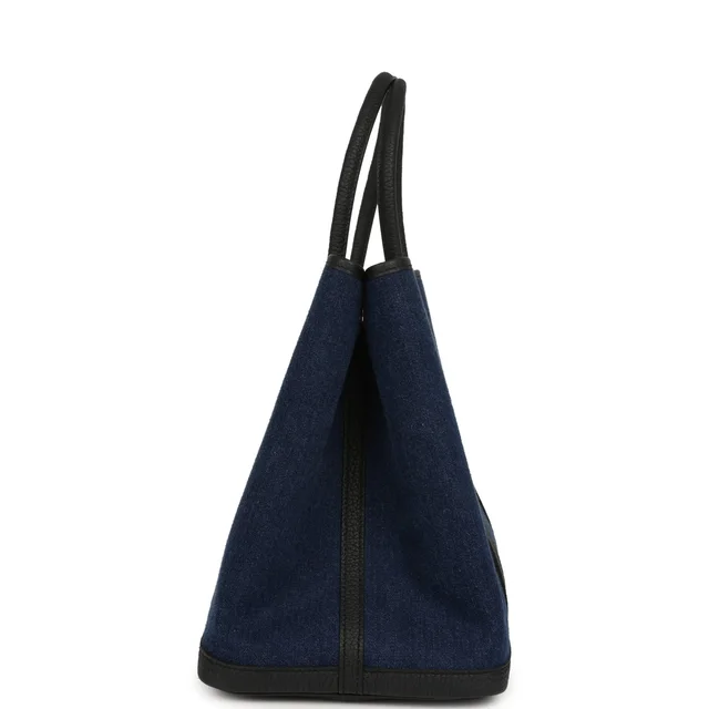 Hermès Garden Party 36 Denim Moyen, Black Negonda Palladium Hardware in Black Denim from Madison Avenue Couture, photo 2 of 2