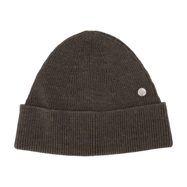 Acne Studios C40479-Ca3 Ribbed Wool Beanie — Gray Beanies in Grey Wool from HEWI
