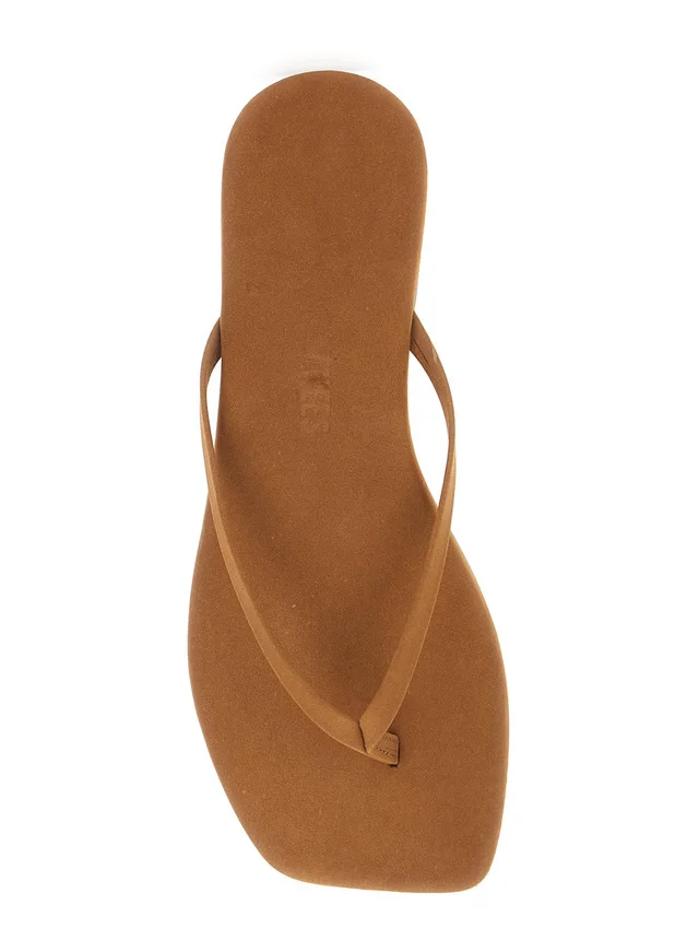 TKEES 'Lily' beige Sandals with thong design and square toe in Suede Woman in Beige, photo 8 of 8 from Gaudenzi Boutique