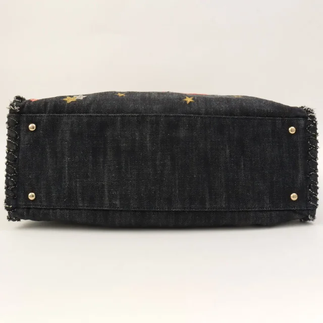 Chanel Circa 2005 Denim Night Flight Chain Tote Bag Indigo from VINTAGE QOO TOKYO, photo 11 of 12