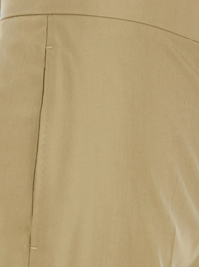 MAX MARA 'BRONTE' Beige Pants with Side Pockets in Wool and Silk Woman in Beige 75% Virgin Wool 25% Silk, photo 5 of 6 from Gaudenzi Boutique