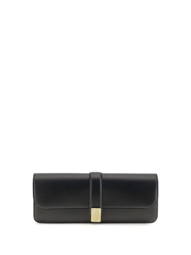 Khaite Clutch — Black Calf Leather in Black Calfskin from HEWI