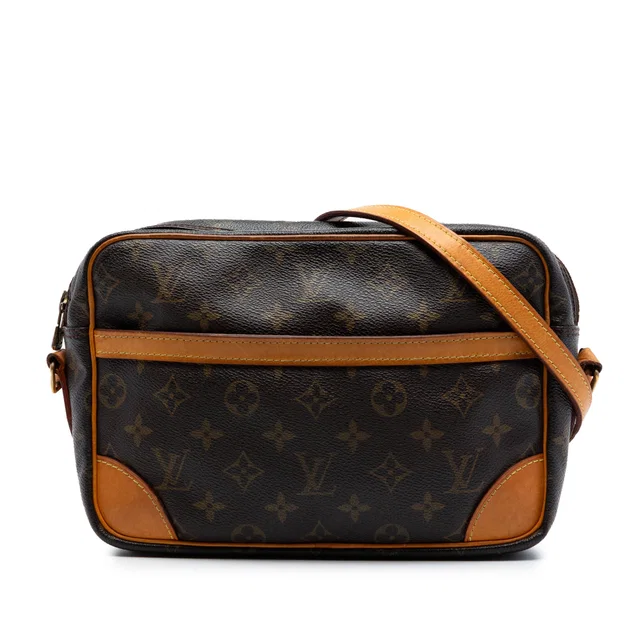 Brown Louis Vuitton Monogram Trocadero 27 Crossbody Bag in Brown Coated canvas from Designer Revival