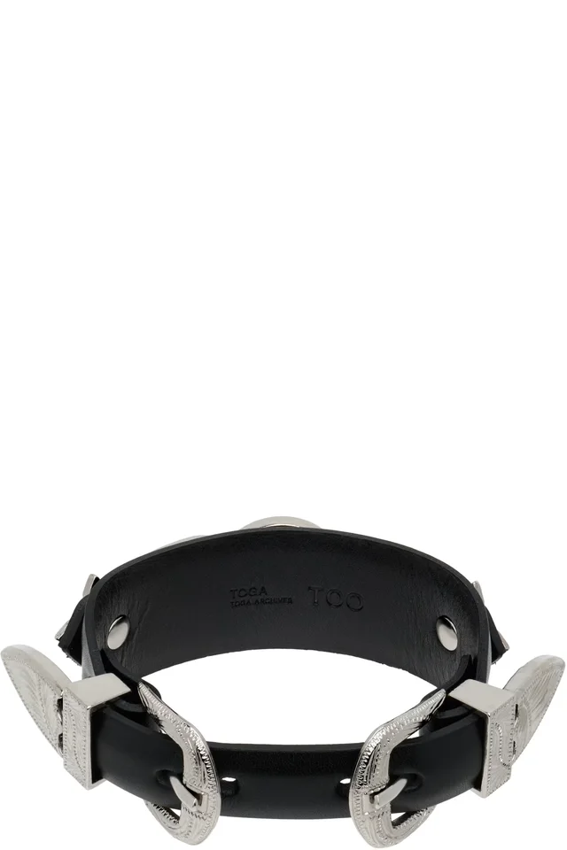 Toga Pulla Double Buckle Bangle Bracelet, photo 2 of 3 from SSENSE