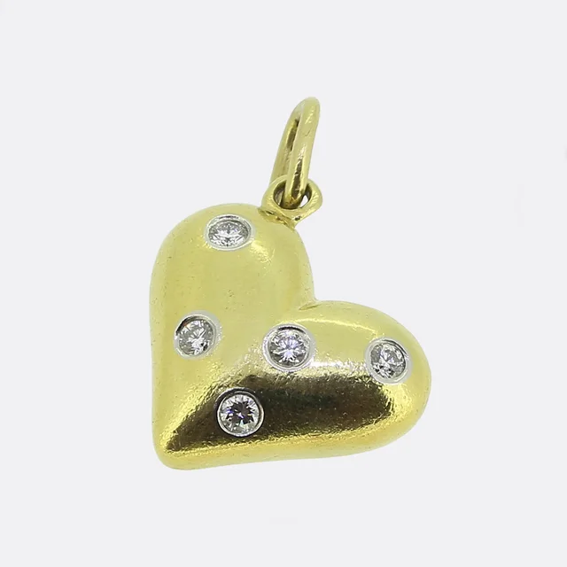 Tiffany & Co. Diamond Etoile Heart Charm Pendant from The Vintage Jeweller
