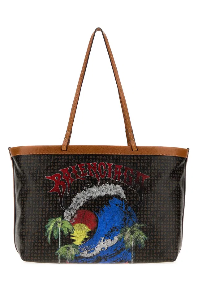 Balenciaga Regular Tote Bag — Black in Black Canvas from HEWI
