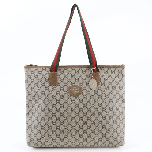 Gucci Sherry Line GG Plus Leather Tote Bag Shoulder Business Document in Leather from The Reluxe
