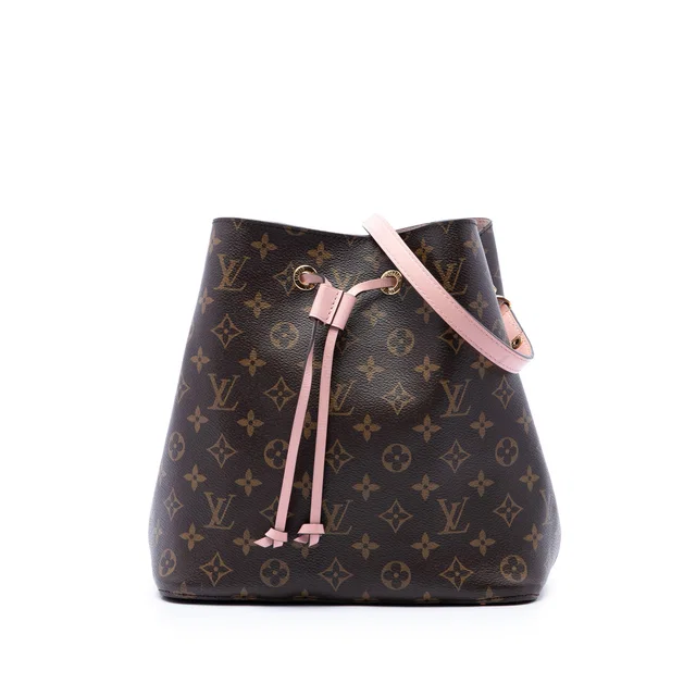 Brown Louis Vuitton Monogram Neonoe MM Bucket Bag in Brown Coated canvas from Designer Revival