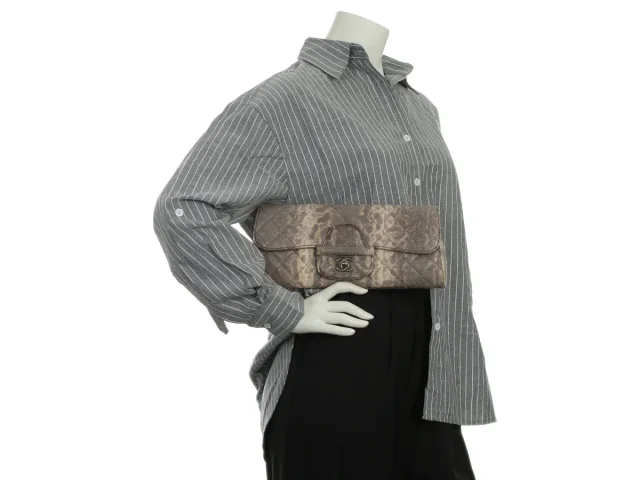 Chanel Snake-Embossed Leather Clutch in Beige Leather from Ann's Fabulous Finds, photo 9 of 9