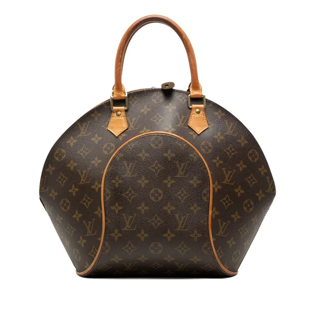 Brown Louis Vuitton Monogram Ellipse MM Handbag in Brown Coated canvas from Designer Revival