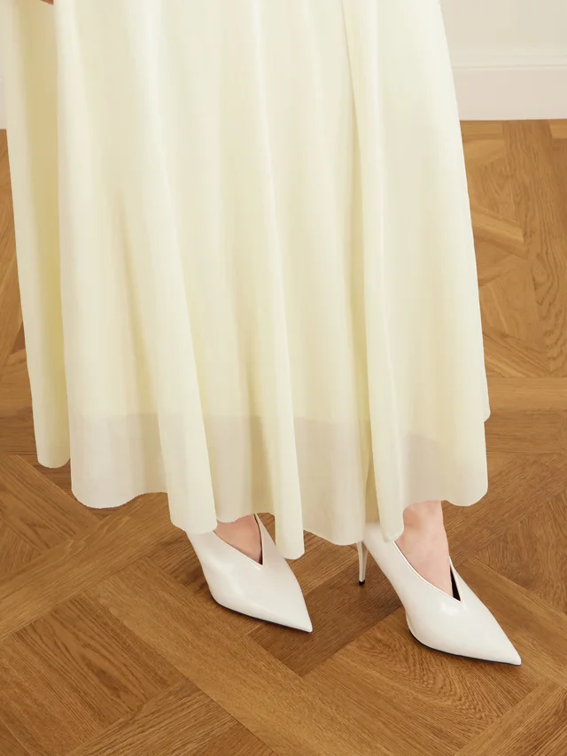 STELLA MCCARTNEY Plateau satin pumps in White, photo 2 of 2 from NET-A-PORTER (Canada)