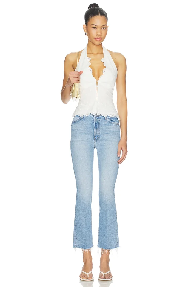 MOTHER Lil Petite Hustler Ankle Fray Jeans in Sow Surreal, photo 5 of 6 from REVOLVE (Canada)