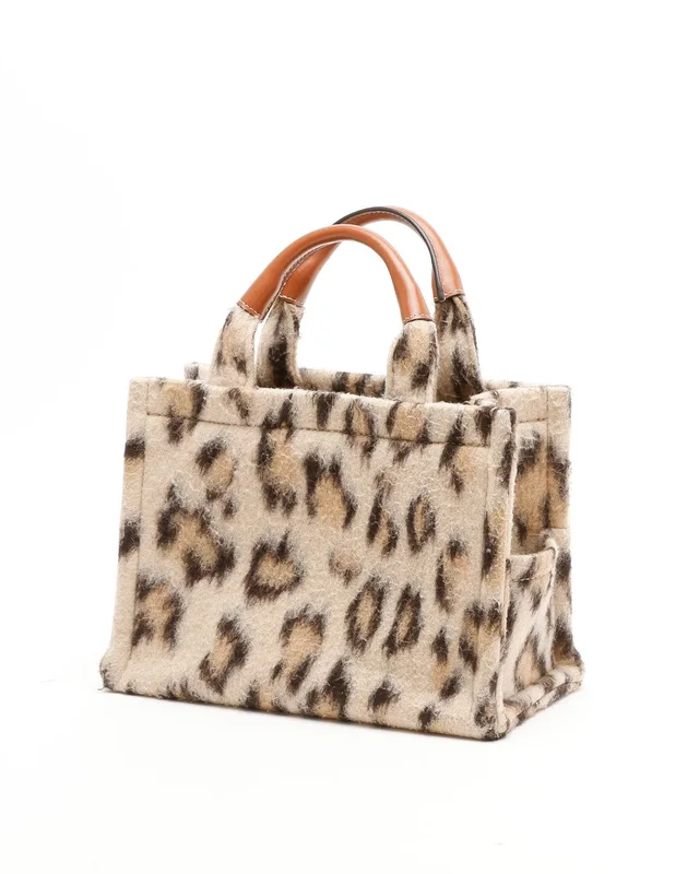 Celine Small Leopard Thaise Triomphe Bag in Wool from A Retro Tale, photo 3 of 7