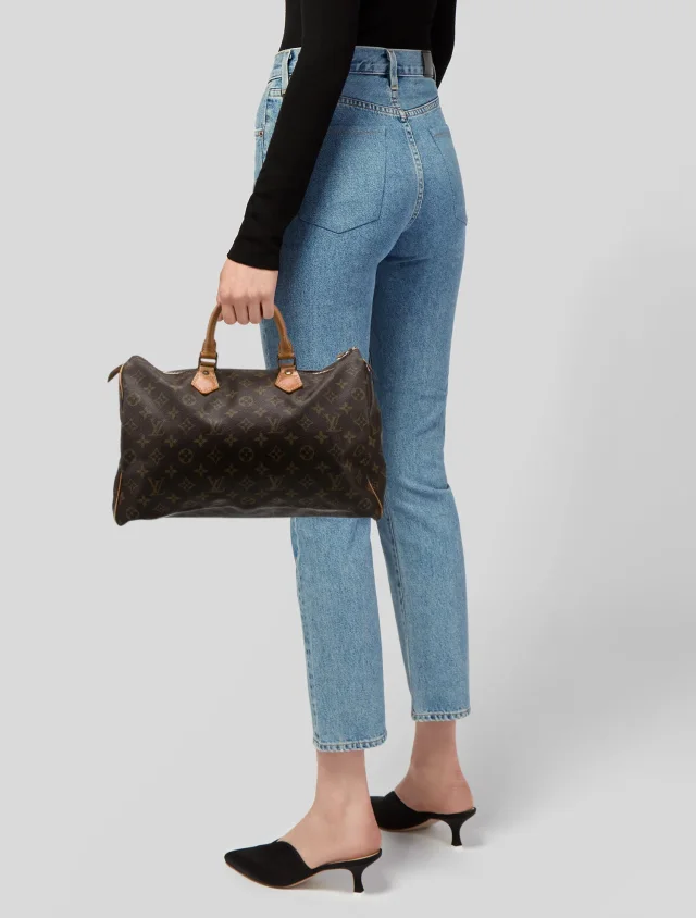 Louis Vuitton Top Handle handbags in Brown Coated canvas from The RealReal, photo 2 of 6