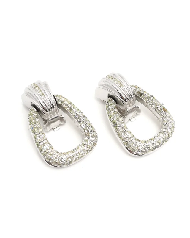 Dior Rhinestone Clip-on Earrings from A Retro Tale, photo 2 of 3
