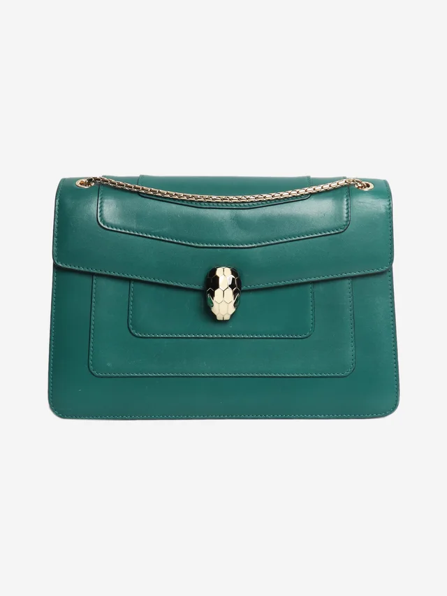 Bvlgari Green Serpenti Forever shoulder bag in Green Leather from Sign of the Times