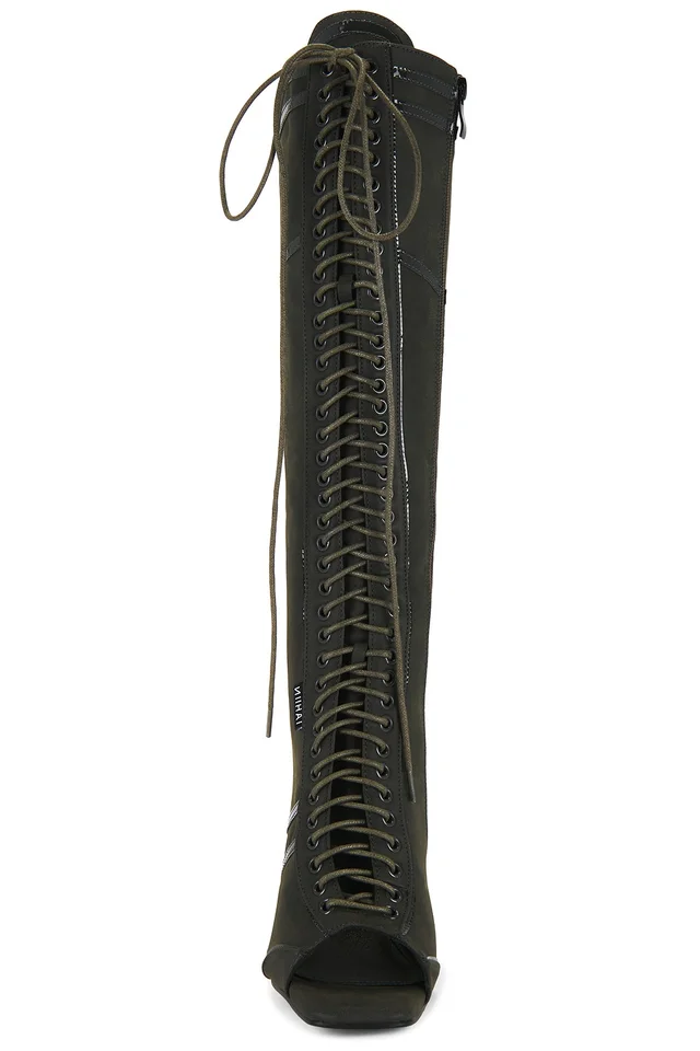 NIIHAI The Striker Lace Up Boot in Stone Grey, photo 4 of 5 from REVOLVE (Canada)