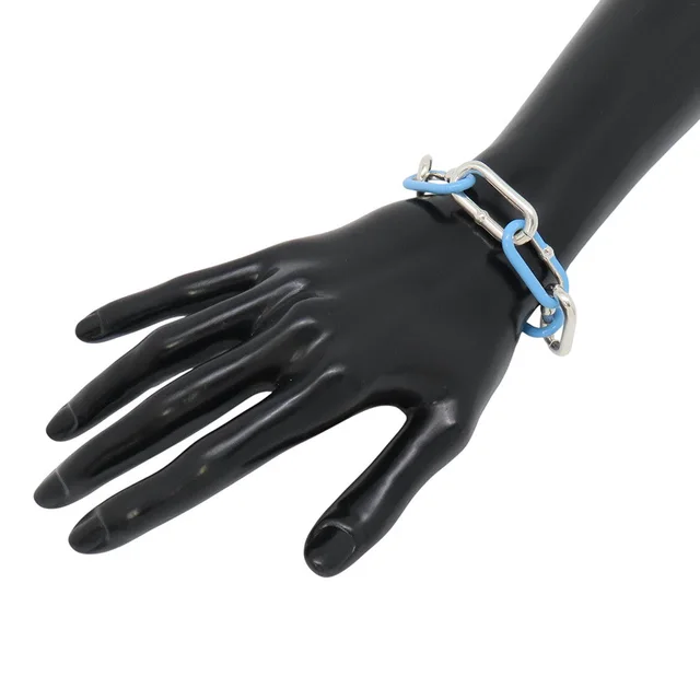 Bottega Veneta Chain Bracelet Size S Light Blue SV925 Light BlueEnamel in Blue from GALLERY RARE, photo 3 of 3