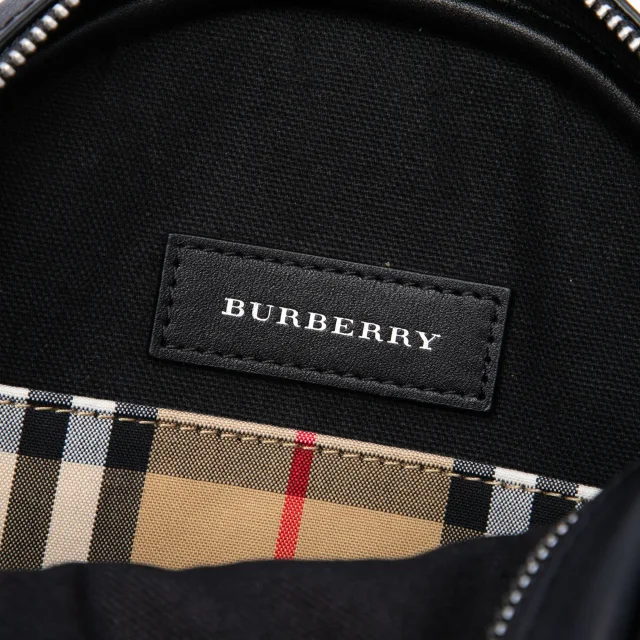 Beige Burberry House Check Canvas and Calfskin Cartoon Print Round Crossbody in Beige Calfskin from Designer Revival, photo 5 of 6
