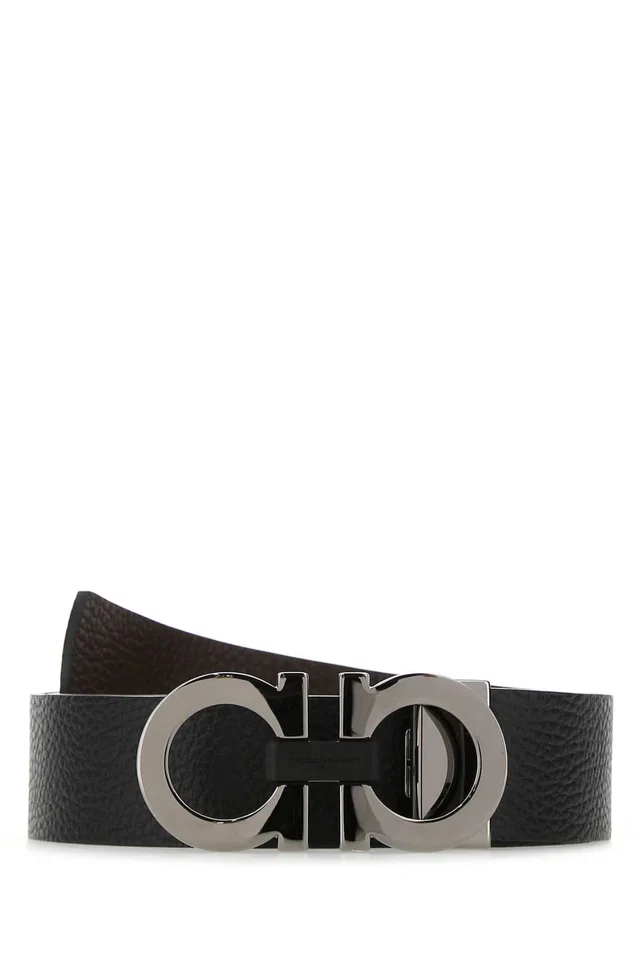Ferragamo Nerohickory Belt — Black in Black Calfskin from HEWI