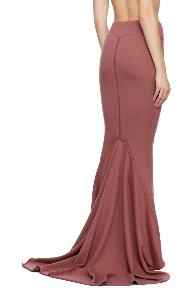 Rick Owens Pink Porterville Dauphine Maxi Skirt, photo 3 of 4 from SSENSE