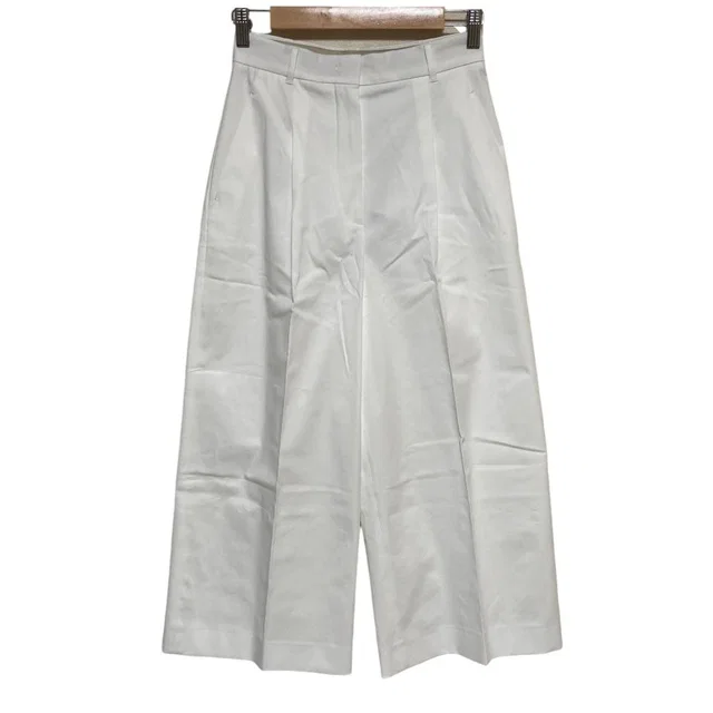 Max Mara Studio Msttequila Cropped Wide Pants White 36 in White from The Reluxe