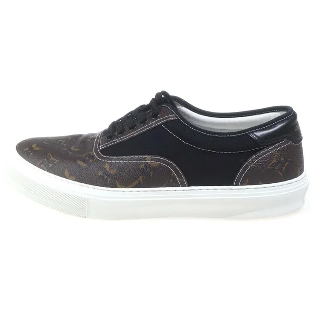 Louis Vuitton Trocaderoline Leather Low-Cut Sneakers Brown Black in Black Leather from The Reluxe