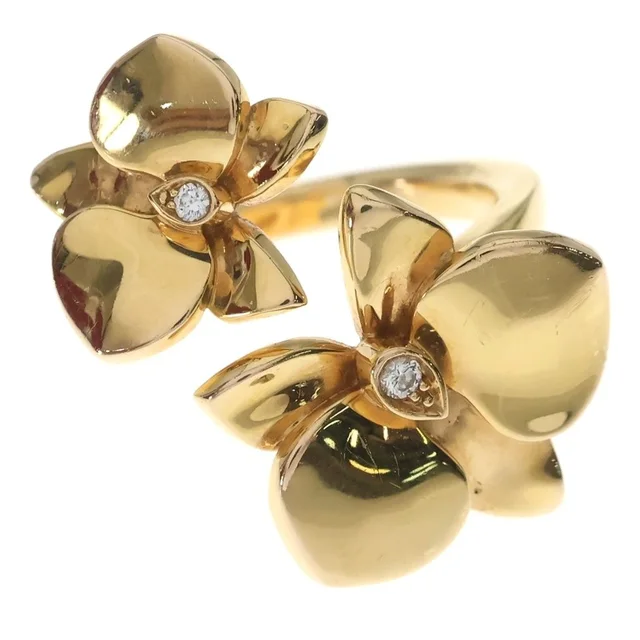 Cartier 18k Yellow Gold Caresse D'orchidees Par Ring Carre Diamond in Yellow from The Reluxe