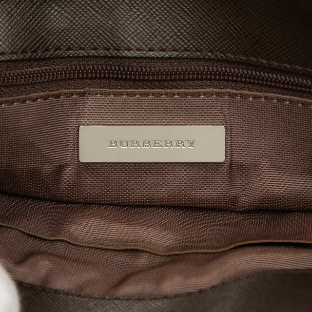 Beige Burberry House Check Canvas Crossbody in Beige Canvas from Designer Revival, photo 5 of 6