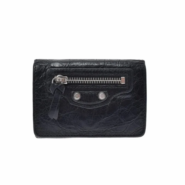 Balenciaga Compact Wallet Black Calfskin Tri Fold in black Calfskin from Poshmark, photo 1 of 1