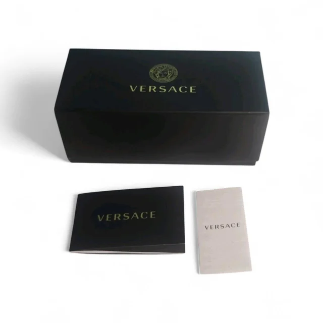 Versace Women's Sunglasses - Multi/Purple in multicolor|purple from Depop, photo 7 of 9